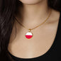 Poland Flag Necklace Polish Flag Stainless Steel or 18k Gold 18-22" - Express Your Love Gifts