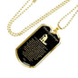 Police Prayer Necklace Stainless Steel or 18k Gold Dog Tag 24" Chain - Express Your Love Gifts