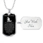 Police Prayer Necklace Stainless Steel or 18k Gold Dog Tag 24" Chain - Express Your Love Gifts