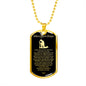 Police Prayer Necklace Stainless Steel or 18k Gold Dog Tag 24" Chain - Express Your Love Gifts