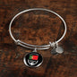 Portugal Flag & Futbol/Soccer Stainless Steel or 18k Gold Circle Bangle Bracelet - Express Your Love Gifts