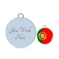 Portugal Flag Bracelet Portugal Flag Stainless Steel or 18k Gold Circle Bangle - Express Your Love Gifts