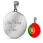 Portugal Flag Necklace Portugal Flag Stainless Steel or 18k Gold 18-22" - Express Your Love Gifts