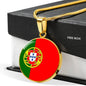 Portugal Flag Necklace Portugal Flag Stainless Steel or 18k Gold 18-22" - Express Your Love Gifts