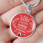 Power Of God Bible Verse Circle Necklace Stainless Steel or 18k Gold 18-22" - Express Your Love Gifts