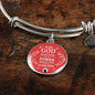 Power Of God Bible Verse Stainless Steel or 18k Gold Circle Bangle Bracelet - Express Your Love Gifts