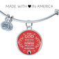 Power Of God Bible Verse Stainless Steel or 18k Gold Circle Bangle Bracelet - Express Your Love Gifts