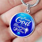 Praise God Circle Necklace Stainless Steel or 18k Gold 18-22" - Express Your Love Gifts