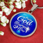 Praise God Circle Necklace Stainless Steel or 18k Gold 18-22" - Express Your Love Gifts