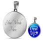 Praise God Circle Necklace Stainless Steel or 18k Gold 18-22" - Express Your Love Gifts