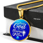 Praise God Circle Necklace Stainless Steel or 18k Gold 18-22" - Express Your Love Gifts