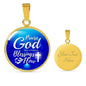 Praise God Circle Necklace Stainless Steel or 18k Gold 18-22" - Express Your Love Gifts