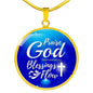 Praise God Circle Necklace Stainless Steel or 18k Gold 18-22" - Express Your Love Gifts
