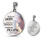 Pray Always Scripture Necklace Circle Pendant Stainless Steel or 18k Gold 18-22"-Express Your Love Gifts