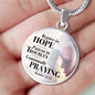 Pray Always Scripture Necklace Circle Pendant Stainless Steel or 18k Gold 18-22"-Express Your Love Gifts