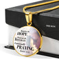 Pray Always Scripture Necklace Circle Pendant Stainless Steel or 18k Gold 18-22"-Express Your Love Gifts