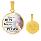 Pray Always Scripture Necklace Circle Pendant Stainless Steel or 18k Gold 18-22"-Express Your Love Gifts