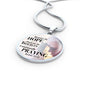 Pray Always Scripture Necklace Circle Pendant Stainless Steel or 18k Gold 18-22"-Express Your Love Gifts