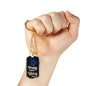 Pray More Worry Less Christian Verse Gift Necklace Stainless Steel or 18k Gold Dog Tag 24" Chain-Express Your Love Gifts
