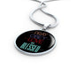 Pray Obey Love Blessed Stainless Steel or 18k Gold Circle Pendant 18-22" - Express Your Love Gifts