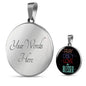 Pray Obey Love Blessed Stainless Steel or 18k Gold Circle Pendant 18-22" - Express Your Love Gifts