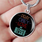 Pray Obey Love Blessed Stainless Steel or 18k Gold Circle Pendant 18-22" - Express Your Love Gifts