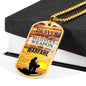 Prayer Christian Gift Stainless Steel or 18k Gold Dog Tag 24" Chain-Express Your Love Gifts