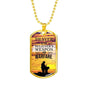 Prayer Christian Gift Stainless Steel or 18k Gold Dog Tag 24" Chain-Express Your Love Gifts