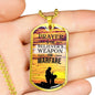 Prayer Christian Gift Stainless Steel or 18k Gold Dog Tag 24" Chain-Express Your Love Gifts