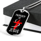 Property Of Jesus Necklace Stainless Steel or 18k Gold Dog Tag 24" Chain-Express Your Love Gifts