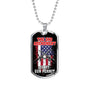 Protect My 2Nd Amendment Dog Tag Stainless Steel or 18k Gold 24" Chain - Express Your Love Gifts