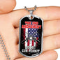 Protect My 2Nd Amendment Dog Tag Stainless Steel or 18k Gold 24" Chain - Express Your Love Gifts