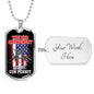 Protect My 2Nd Amendment Dog Tag Stainless Steel or 18k Gold 24" Chain - Express Your Love Gifts