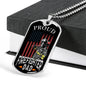 Proud Firefighter Dad Stainless Steel or 18k Gold Dog Tag 24" Chain - Express Your Love Gifts