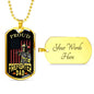 Proud Firefighter Dad Stainless Steel or 18k Gold Dog Tag 24" Chain - Express Your Love Gifts