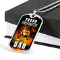 Proud Firefighter Dad Stainless Steel or 18k Gold Dog Tag 24" Chain - Express Your Love Gifts