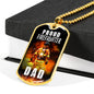 Proud Firefighter Dad Stainless Steel or 18k Gold Dog Tag 24" Chain - Express Your Love Gifts