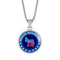 Proud Liberal Democrat Donkey Circle Necklace Stainless Steel or 18k Gold 18-22"-Express Your Love Gifts
