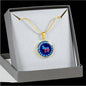 Proud Liberal Democrat Donkey Circle Necklace Stainless Steel or 18k Gold 18-22"-Express Your Love Gifts