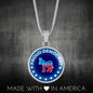 Proud Liberal Democrat Donkey Circle Necklace Stainless Steel or 18k Gold 18-22"-Express Your Love Gifts