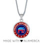 Proud Republican Circle Necklace Stainless Steel or 18k Gold 18-22"-Express Your Love Gifts