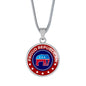 Proud Republican Circle Necklace Stainless Steel or 18k Gold 18-22"-Express Your Love Gifts