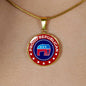 Proud Republican Circle Necklace Stainless Steel or 18k Gold 18-22"-Express Your Love Gifts