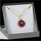 Proud Republican Circle Necklace Stainless Steel or 18k Gold 18-22"-Express Your Love Gifts