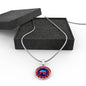 Proud Republican Circle Necklace Stainless Steel or 18k Gold 18-22"-Express Your Love Gifts