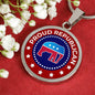 Proud Republican Circle Necklace Stainless Steel or 18k Gold 18-22"-Express Your Love Gifts