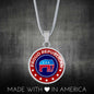 Proud Republican Circle Necklace Stainless Steel or 18k Gold 18-22"-Express Your Love Gifts