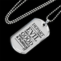 Psalm 34:14 Necklace Stainless Steel or 18k Gold Dog Tag 24" Chain-Express Your Love Gifts