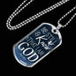 Psalm 46:10 Be Still And Know Necklace Stainless Steel or 18k Gold Dog Tag 24" Chain - Express Your Love Gifts