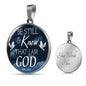 Be Still And Know That I Am God Circle Necklace Stainless Steel or 18k Gold 18-22" - Express Your Love Gifts
